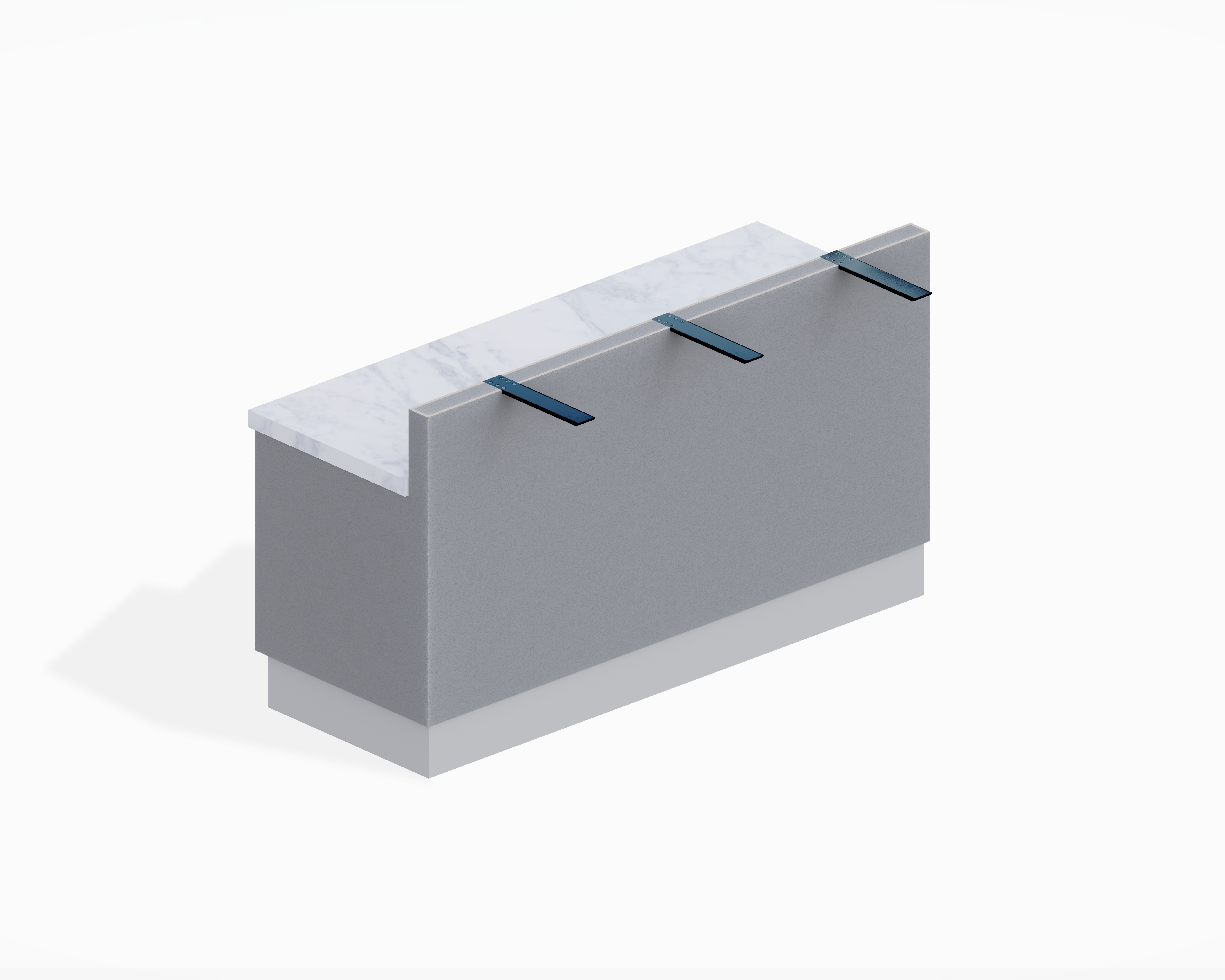 Flat Countertop Overhang Support Bracket