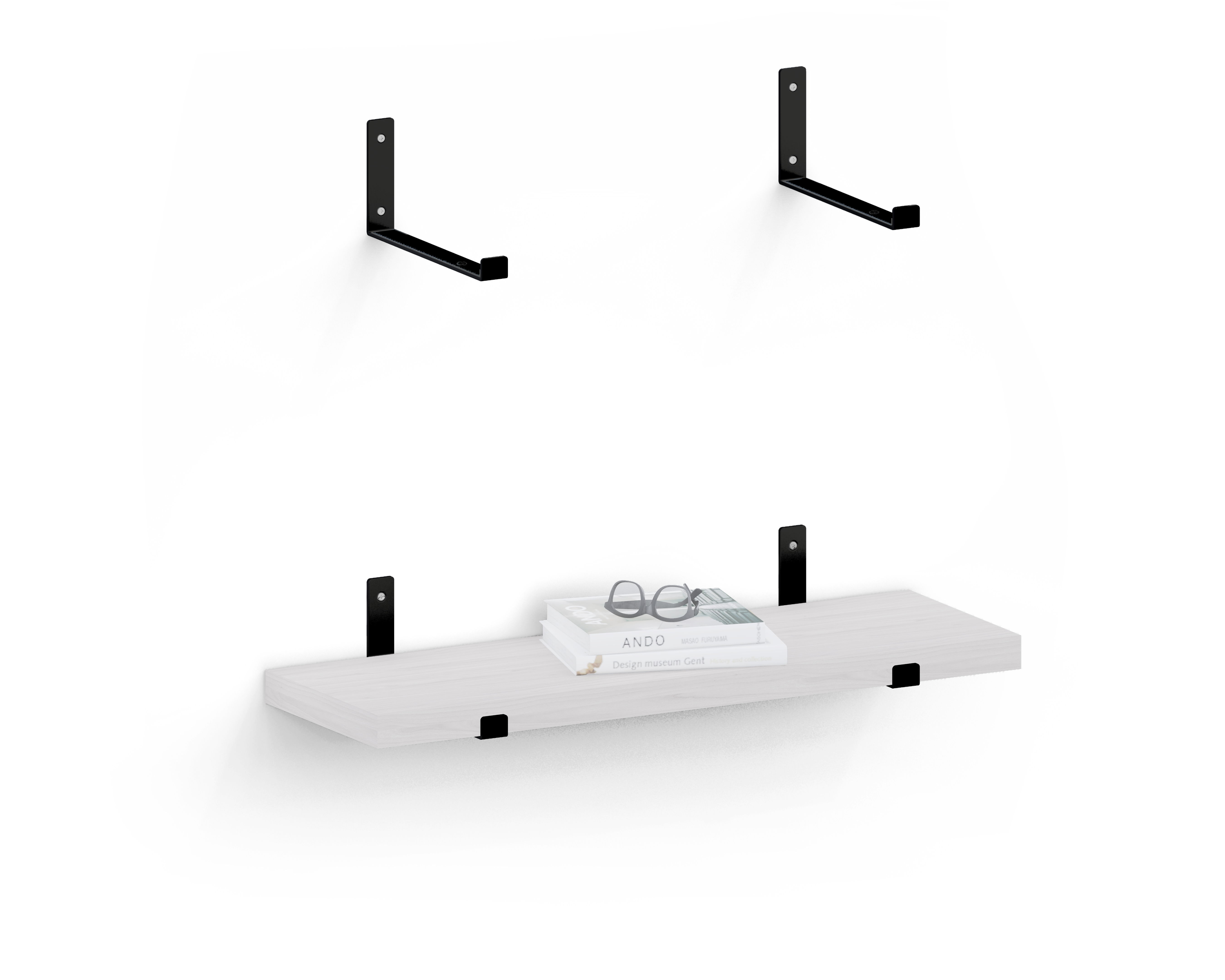 Right angle hook shelf bracket