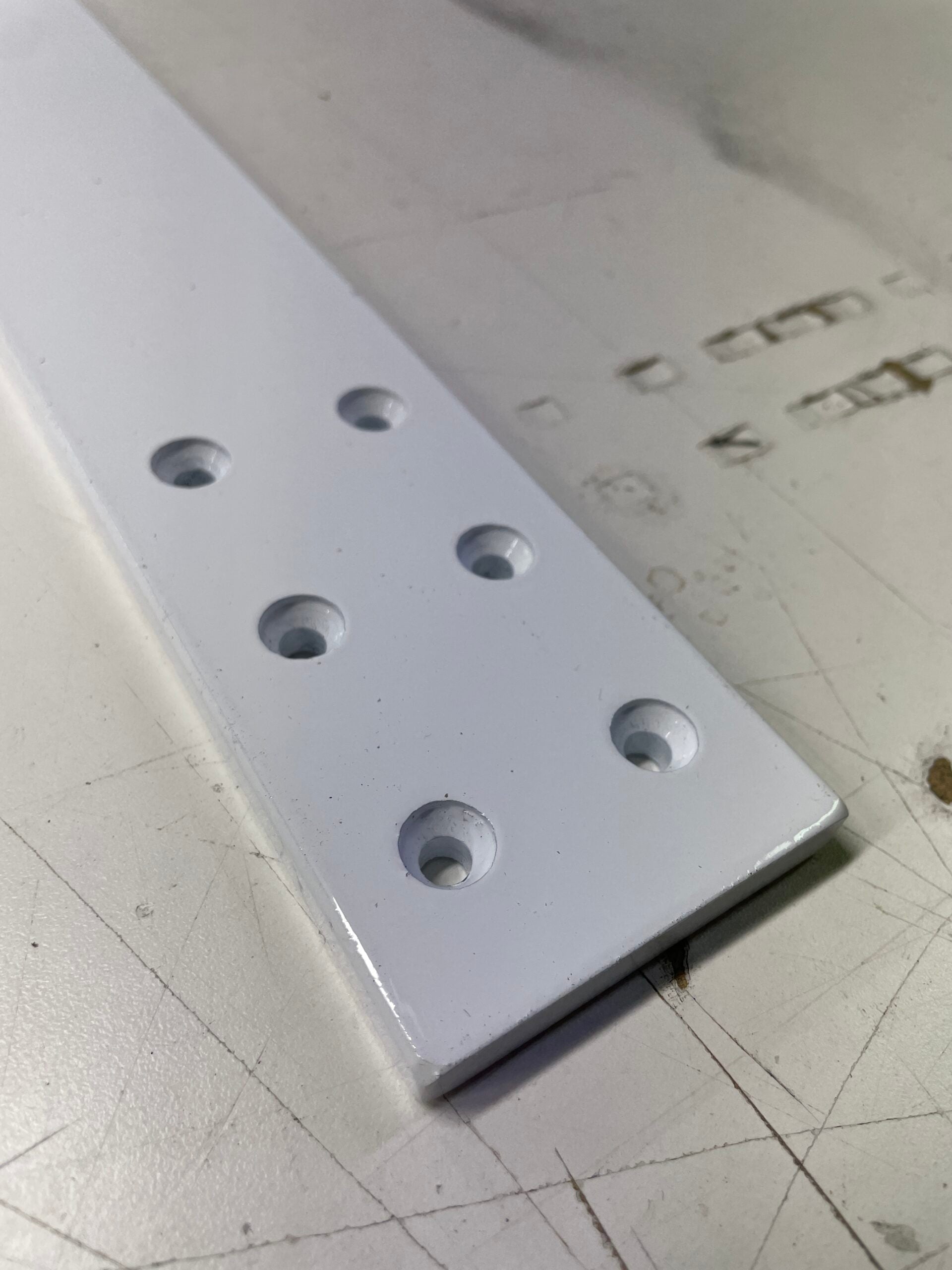 Large White Countertop Overhang Bracket