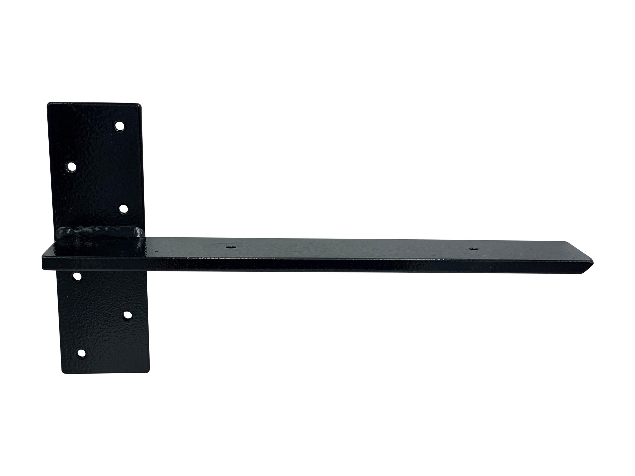 Concealed Brace Blind Shelves for DIY Custom 2 Pack - Black Wall Mounted Industrial Hidden Shelving Supports Heavy Duty 12 Floating Shelf Brackets Hardware