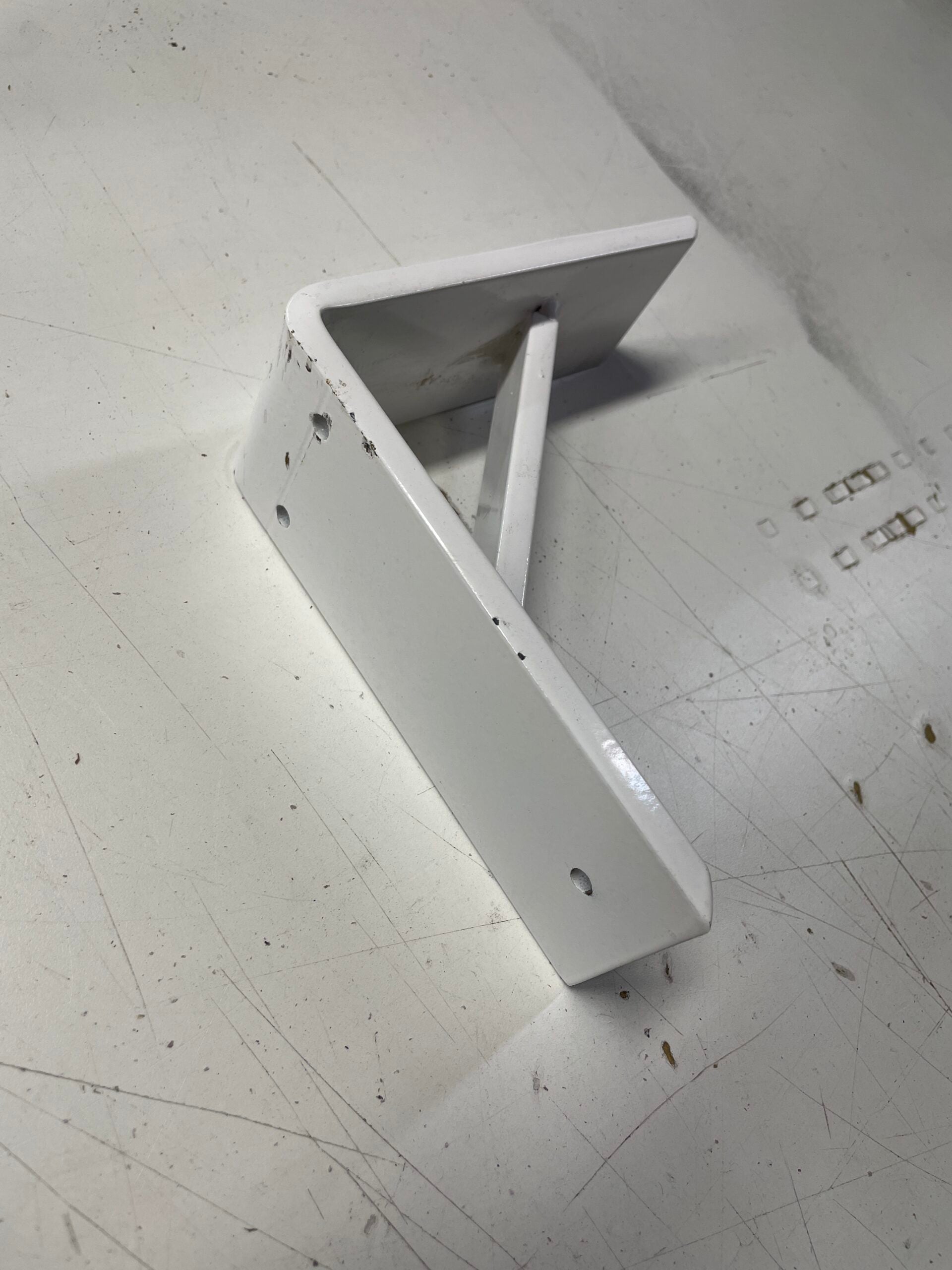 White Reinforced Shelf Bracket