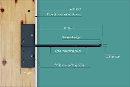 Heavy Duty Floating Shelf Bracket