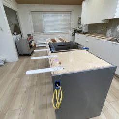 White Top Mount Countertop Support Bracket