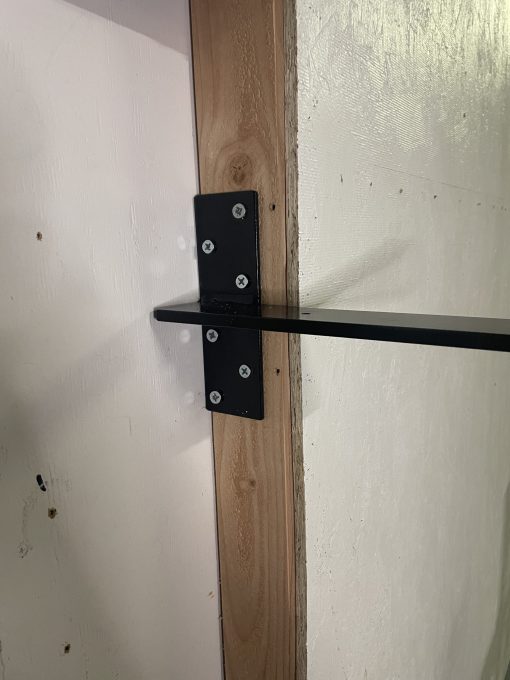 Heave Duty Floating Shelf Bracket Mounted To Wall Stud