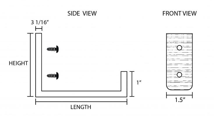 Hook Shelf Bracket | Lipped Edge Secures Shelf | Easy Installation