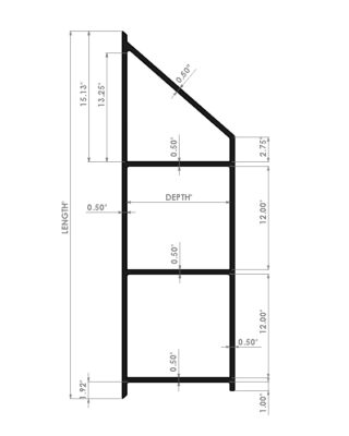 3 Tier Shelf Bracket Dimensions