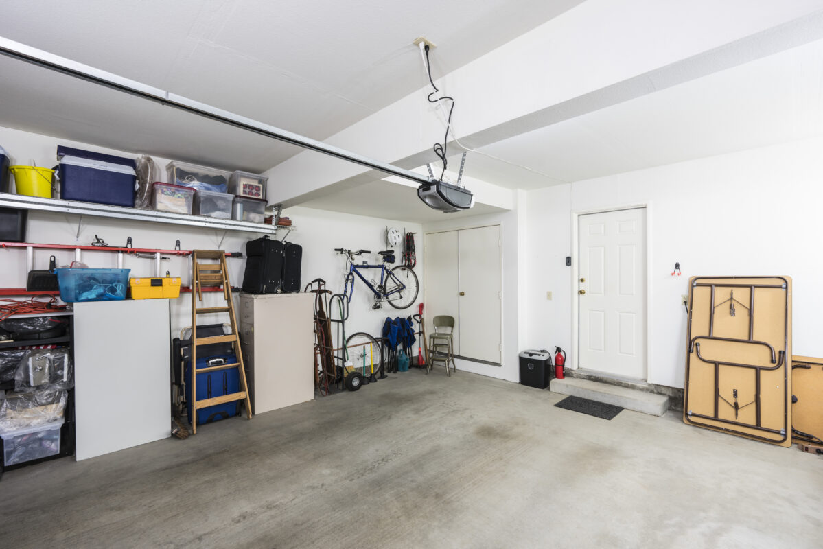 Organized Garage With Shelving