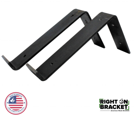 Lip Shelf Brackets | Steel Shelf Bracket w/ Lipped Edge | Right On Bracket