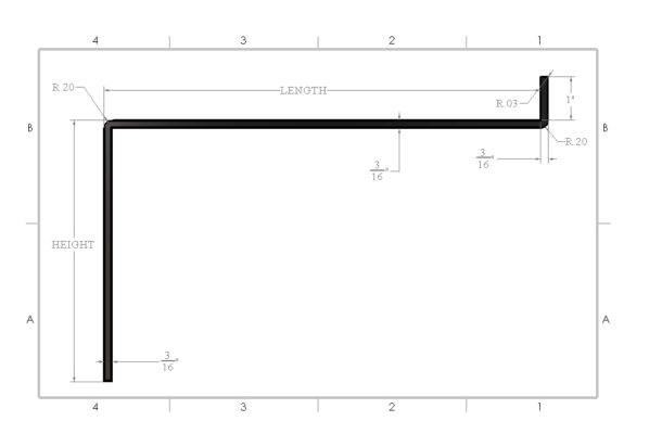 Metal Shelf Bracket With Lip Specifications 