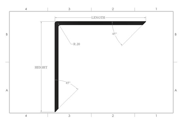 Steel Right Angle Countertop Bracket