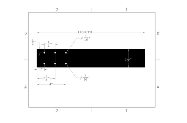 Flat Countertop Bracket Specs