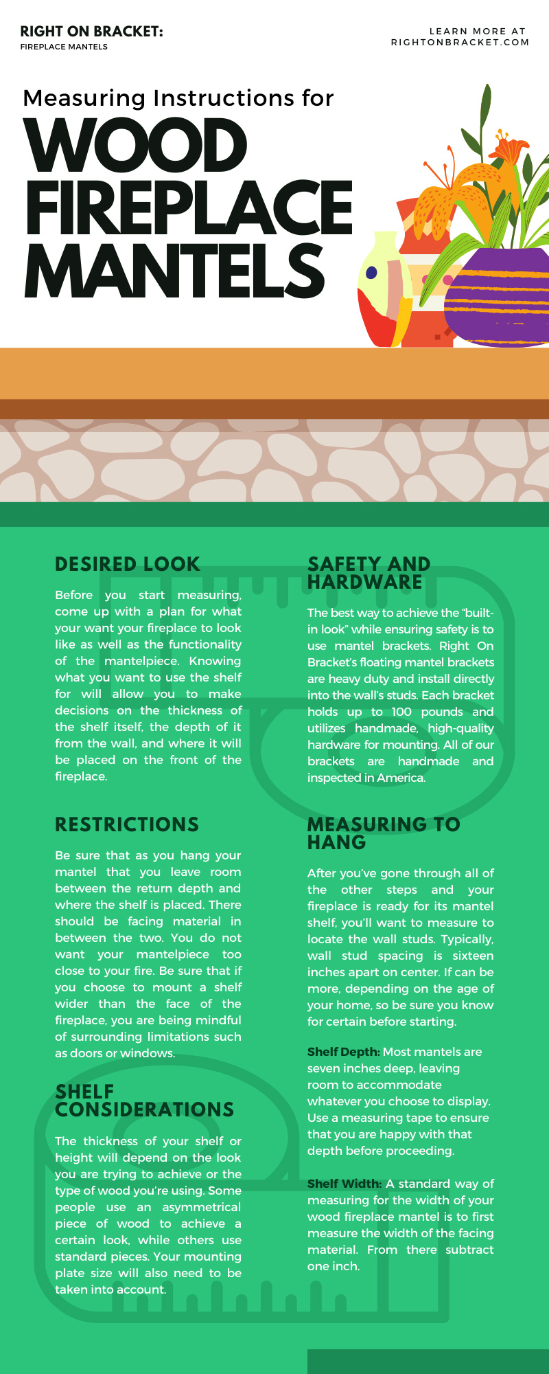 Measuring Instructions for Wood Fireplace Mantels