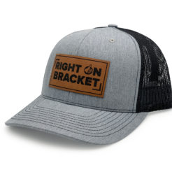 Light Gray Right On Bracket Hat