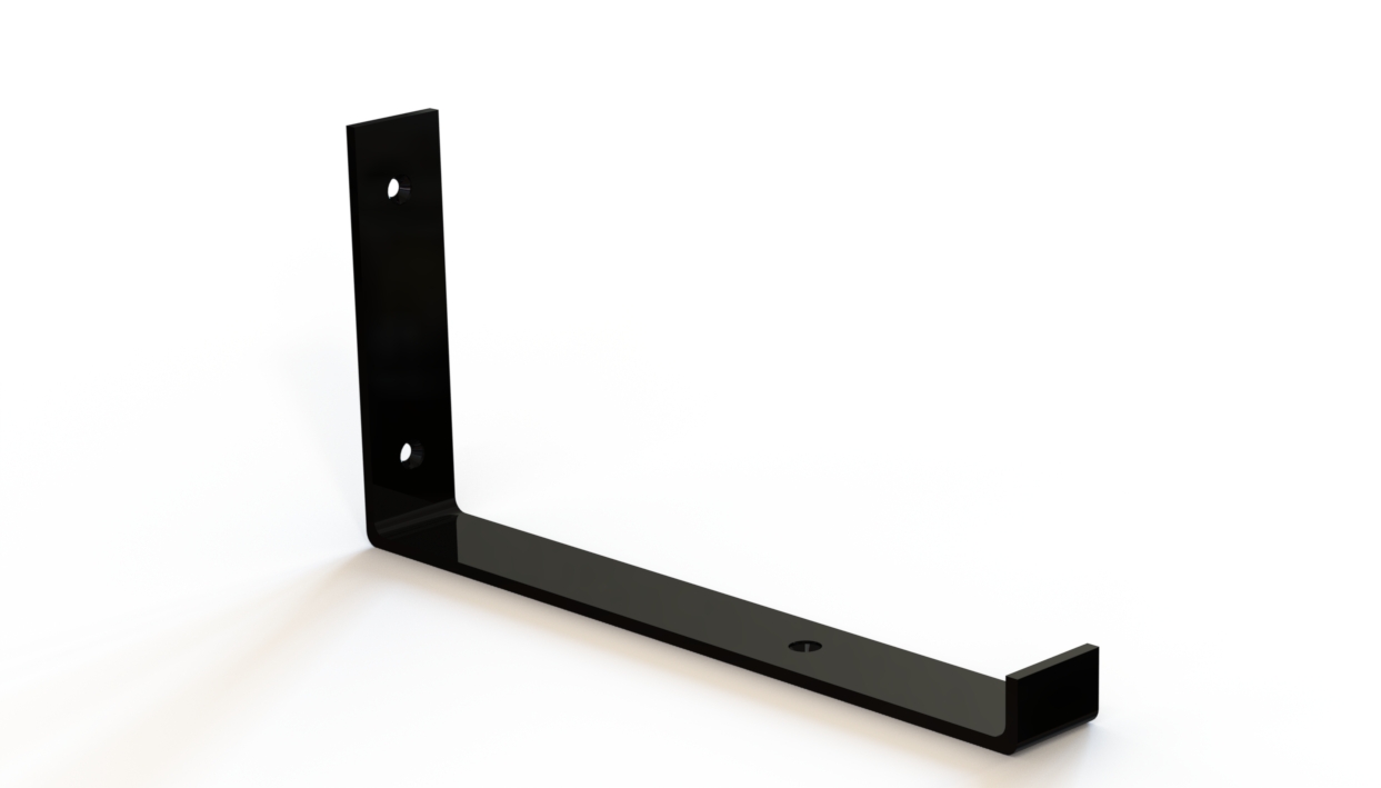 Right Angle Hook Shelf Bracket - Lipped Edge Secures Shelf