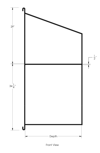 2-TIERED 19 DEEP SHIPPING CONTAINER SHELF BRACKETS