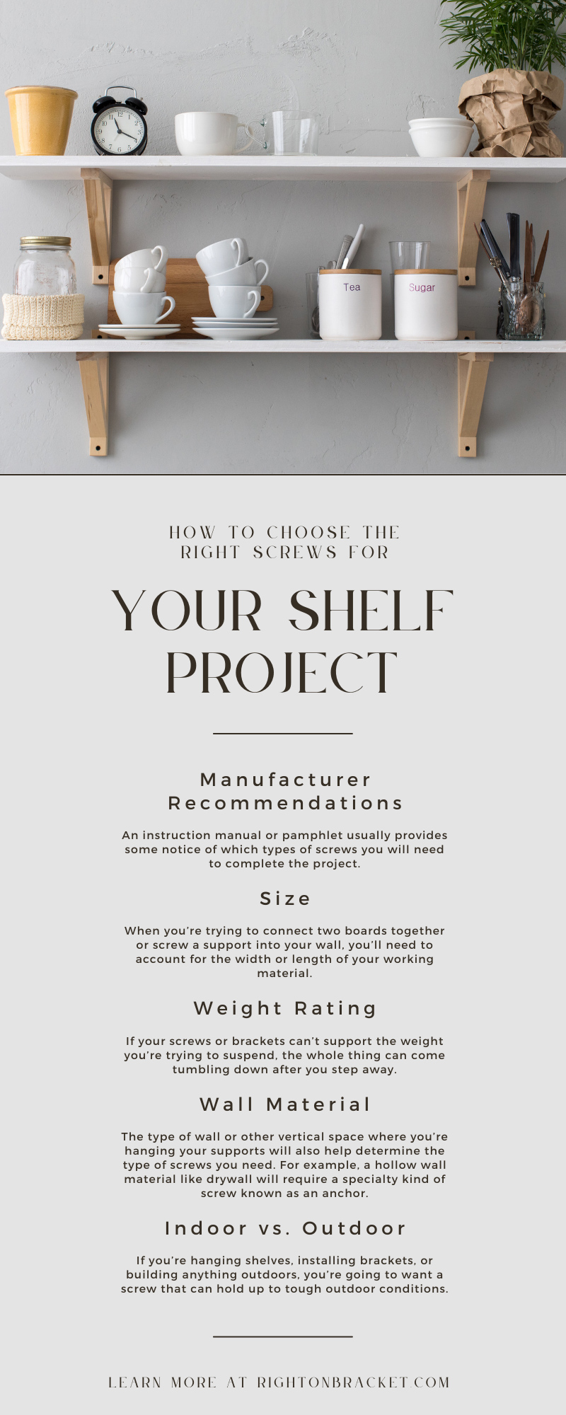 How To Choose the Right Screws for Your Shelf Project