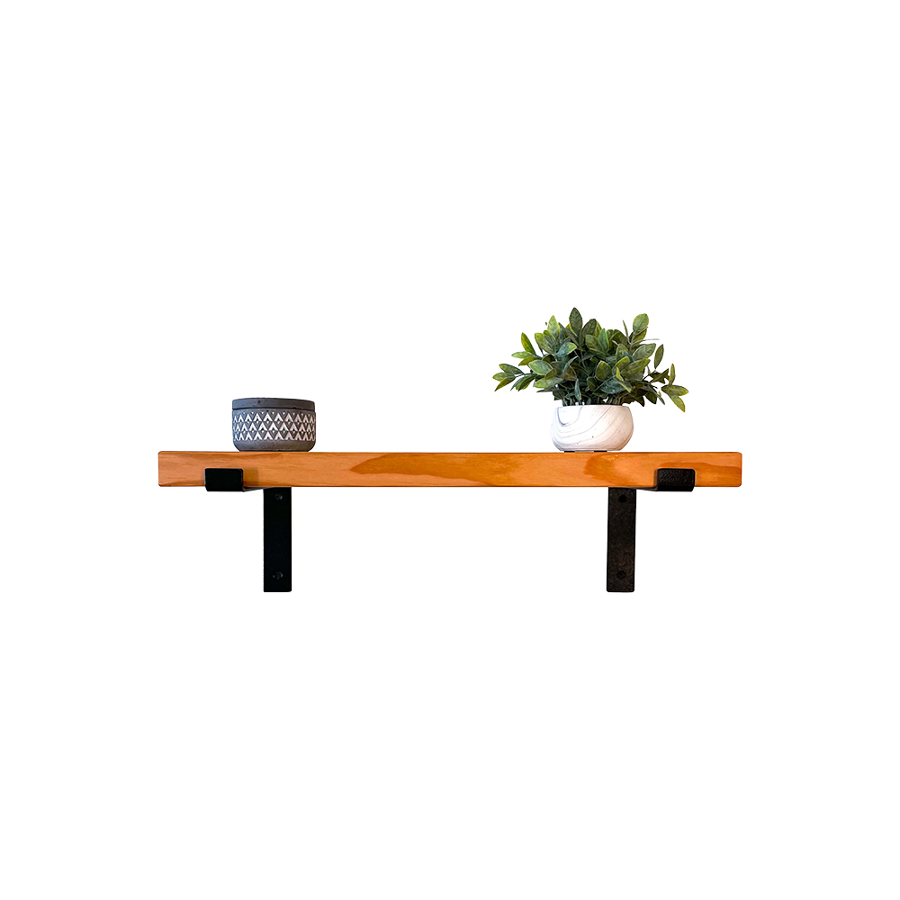Wood Shelf With Brackets