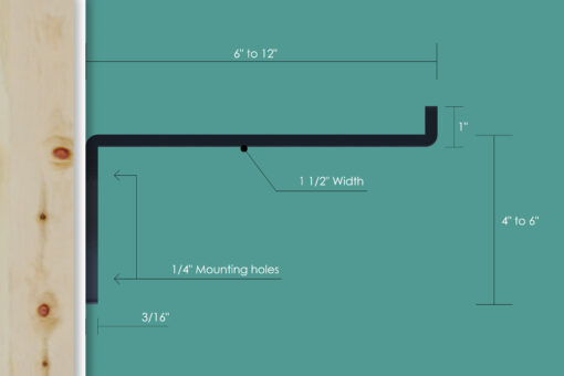 Right Angle Lip Shelf Bracket