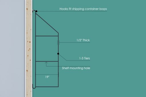 Shipping Container Shelving System