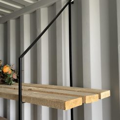 DIY Shipping Container Shelves