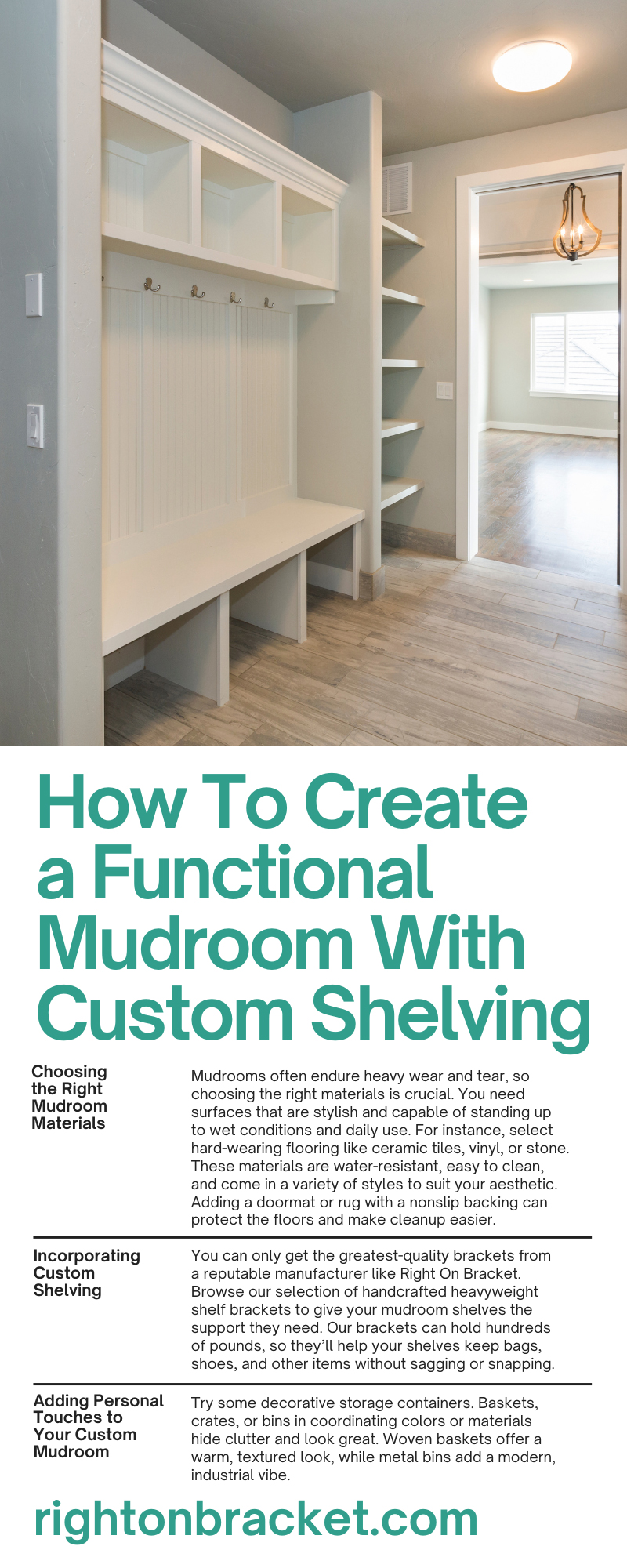 How To Create a Functional Mudroom With Custom Shelving